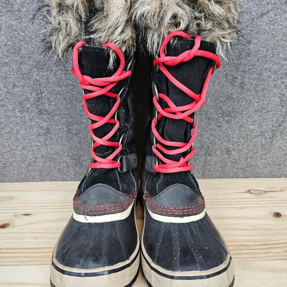 Sorel Joan of Arctic Black Winter Snow Fur Boots - Picture 4 of 11